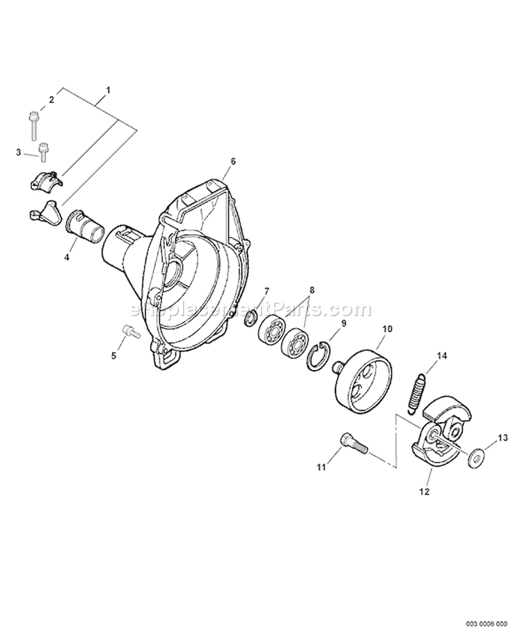 Page F Diagram and Parts List for SRM-311 S81913001001-S81913999999 Echo Trimmer