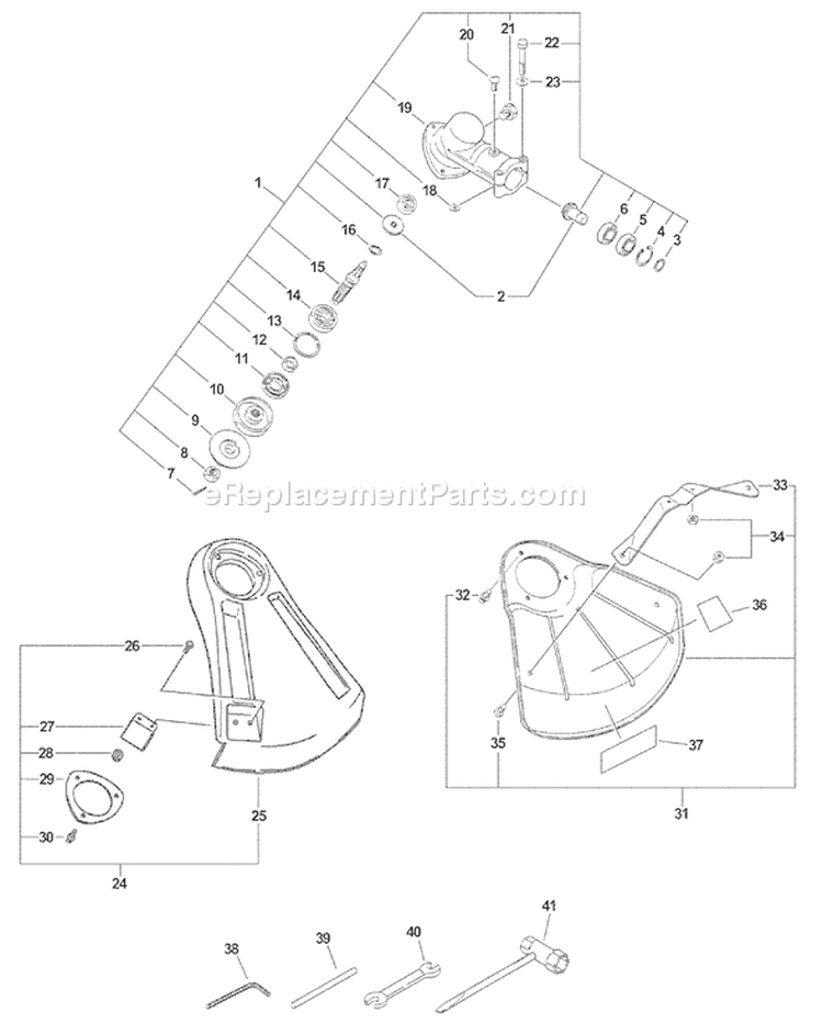 Page C Diagram and Parts List for SRM-340 04001001-04999999 Echo Trimmer