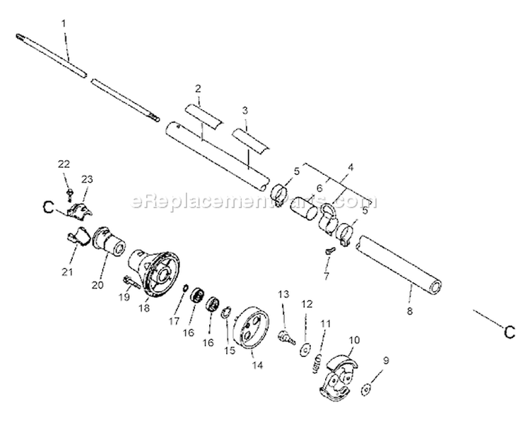 Part Location Diagram of 61092243130 Echo Fixture-Main Pipe