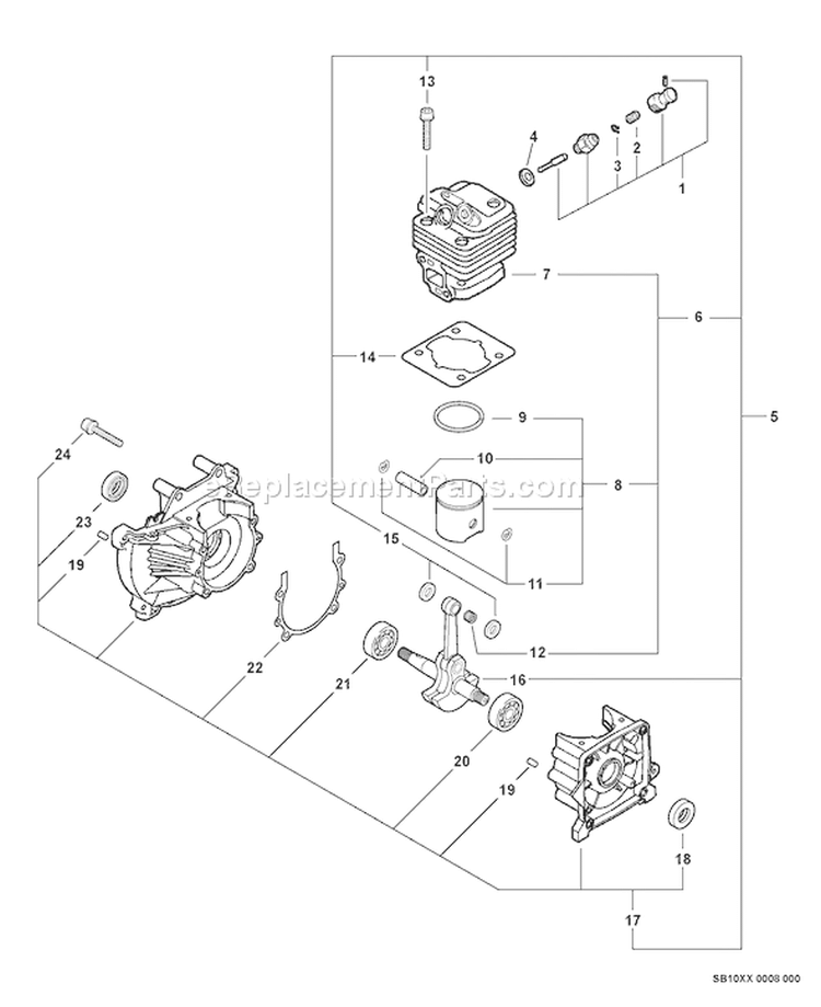 Page C Diagram and Parts List for SRM-400U S04703004774 - S04703999999 Echo Trimmer