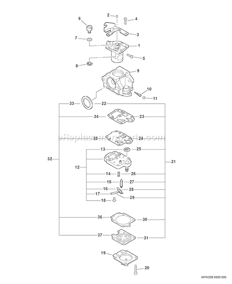 Page A Diagram and Parts List for SRM-400U S16103004774 - S16103999999 Echo Trimmer