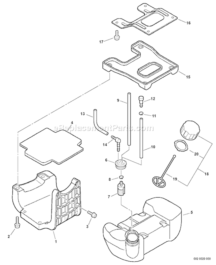 Page F Diagram and Parts List for SRM-400U S16103004774 - S16103999999 Echo Trimmer