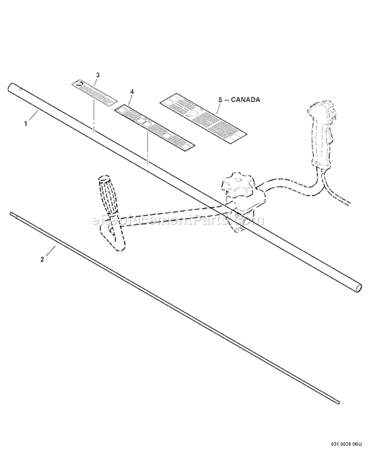 Page M Diagram and Parts List for SRM-410U S05704001001 - S05704999999 Echo Trimmer