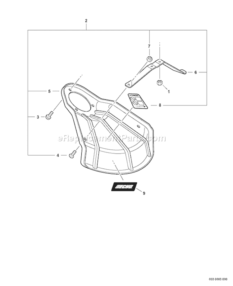 Page N Diagram and Parts List for SRM-400U 03001001-03004773 Echo Trimmer