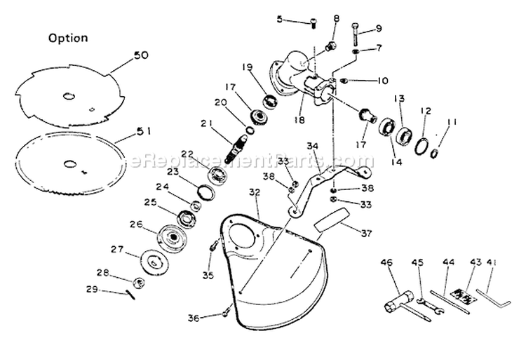 Page G Diagram and Parts List for SRM-4600  Echo Trimmer