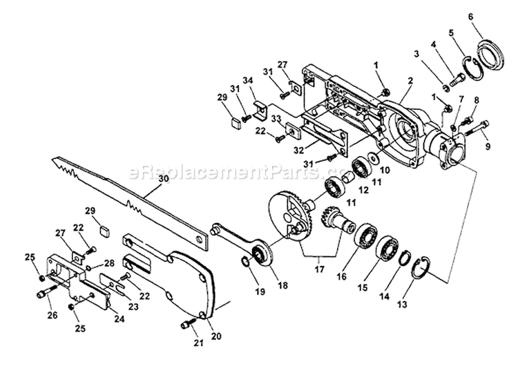 Page B Diagram and Parts List for SRS-2400 Type 1 -After S/N 001001 Echo Pole Saw