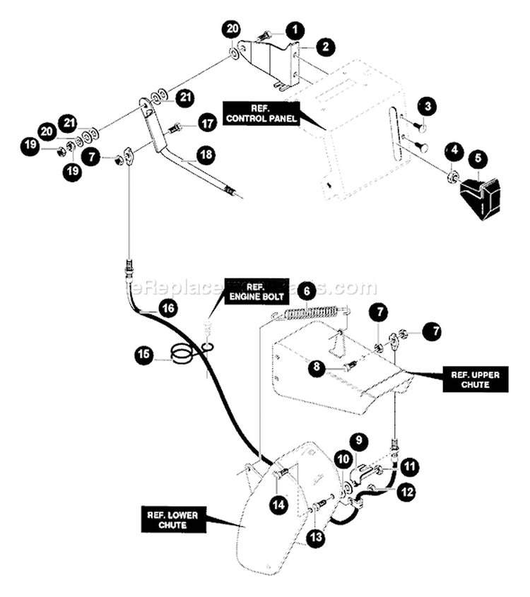Page I Diagram and Parts List for ST-1033E  Echo Snow Blower