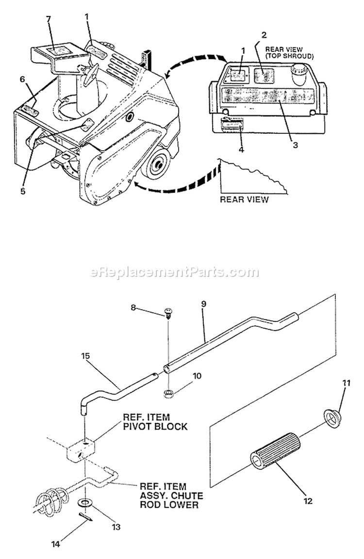Page A Diagram and Parts List for ST-5000 5001002 - 5001627 Echo Snow Blower