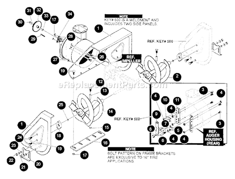 Page A Diagram and Parts List for ST-8027  Echo Snow Blower