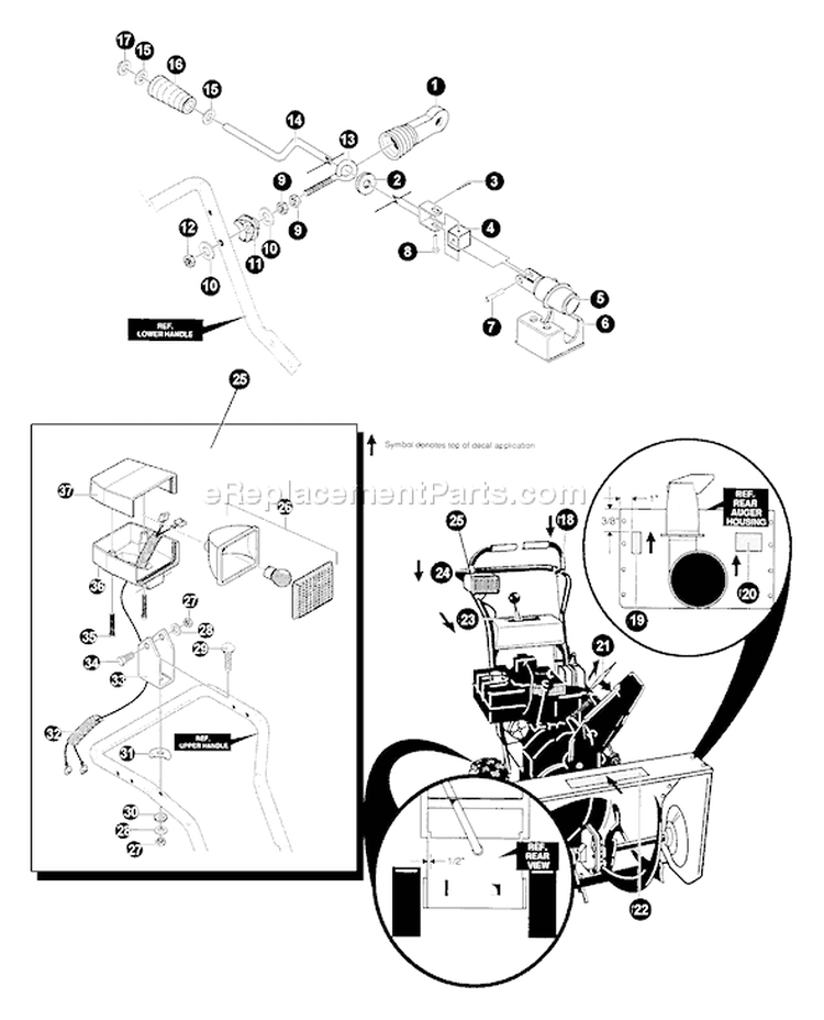 Page C Diagram and Parts List for ST-8027  Echo Snow Blower