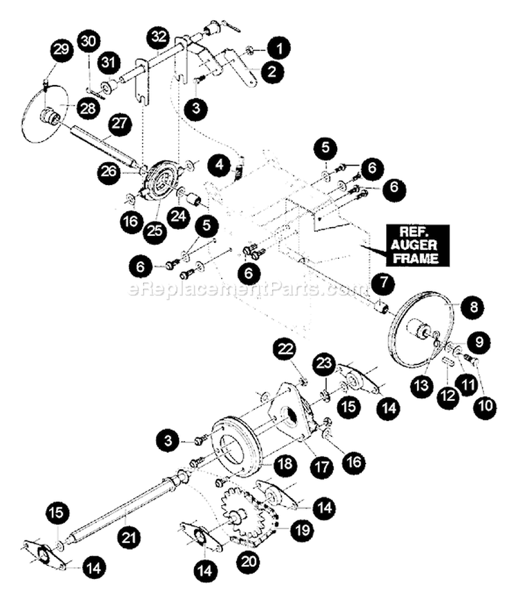 Page E Diagram and Parts List for ST-8027  Echo Snow Blower