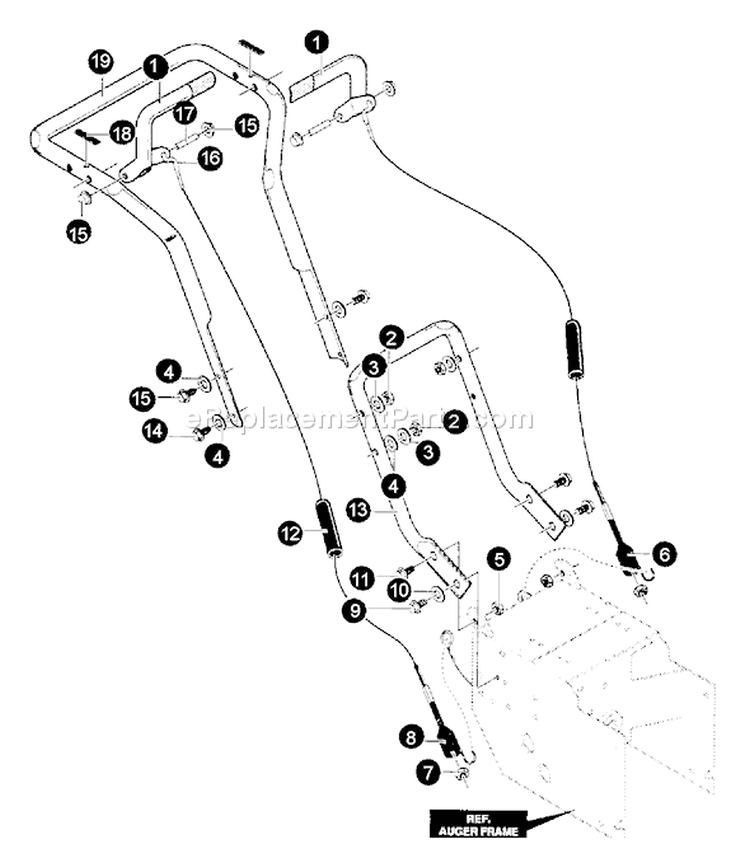 Page H Diagram and Parts List for ST-8027  Echo Snow Blower