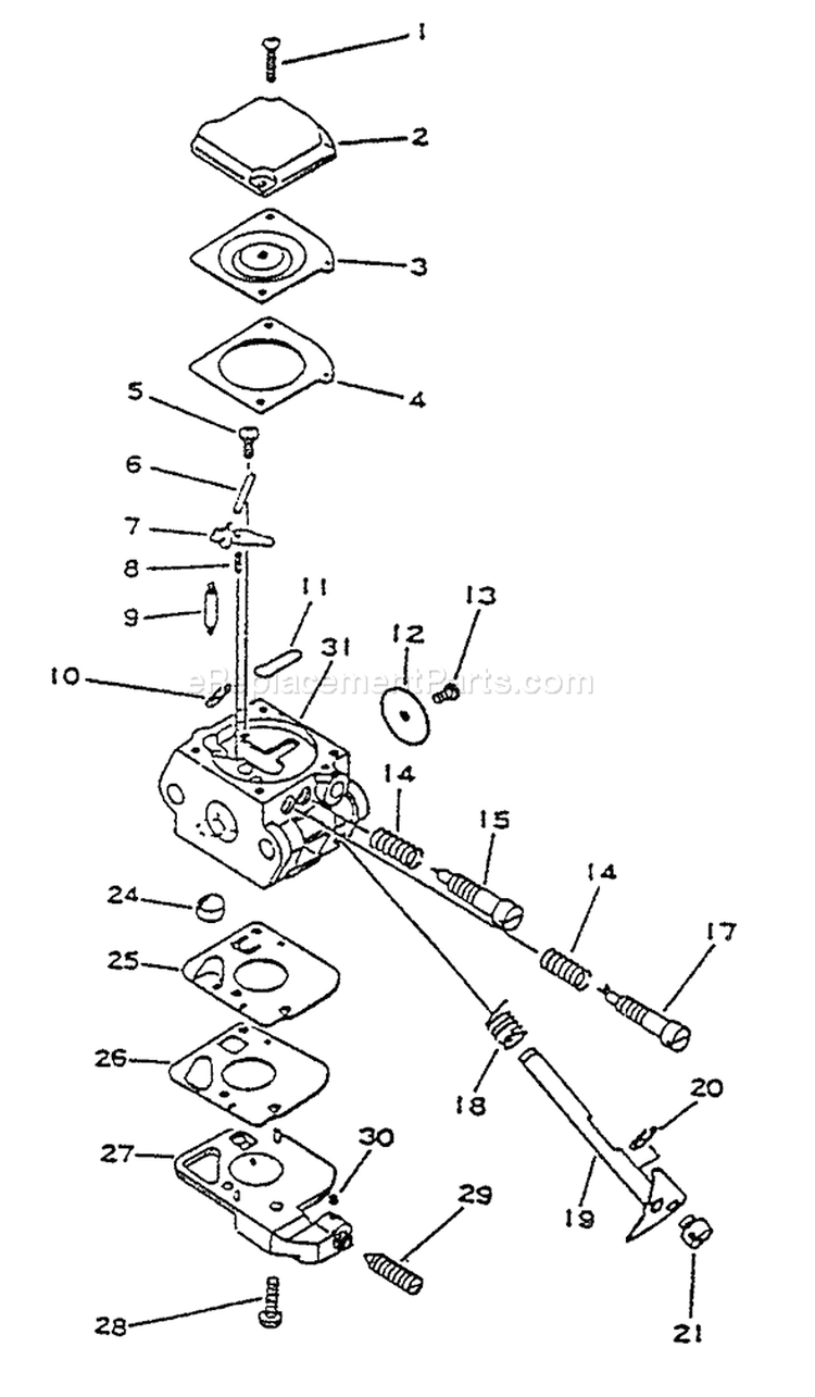 Page A Diagram and Parts List for SV-4A  Echo Engine