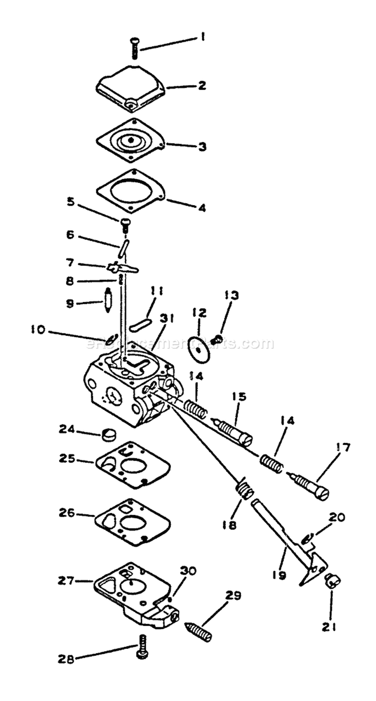 Page A Diagram and Parts List for SV-4  Echo Engine