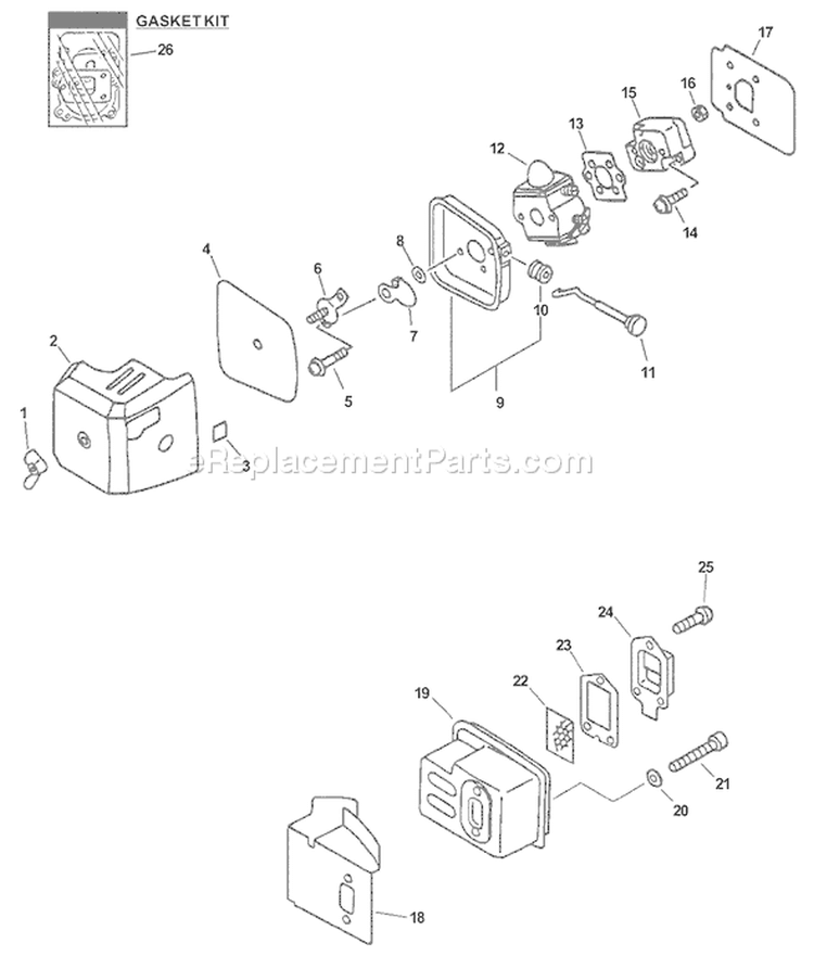 Page C Diagram and Parts List for SV-5C/1 08001001-08999999 Echo Engine