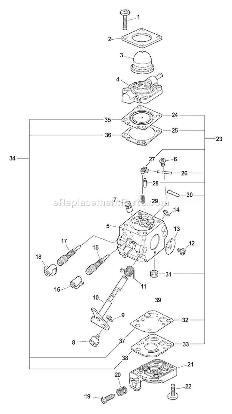 Page A Diagram and Parts List for SV-5C 05001001-05999999 Echo Engine