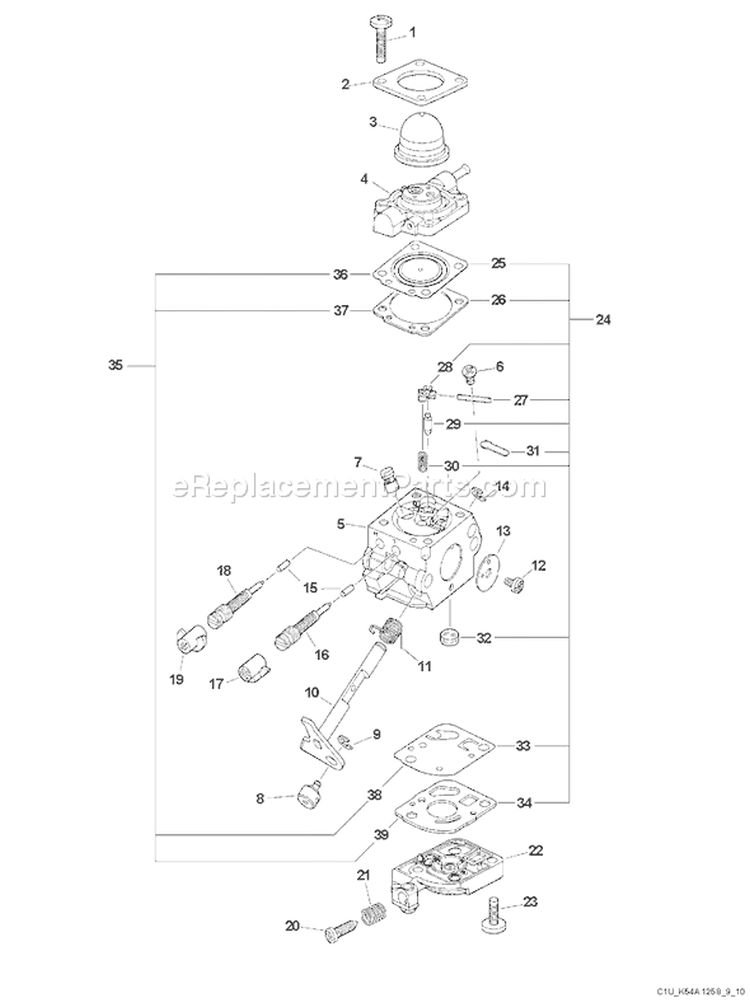 Page A Diagram and Parts List for SV-5H/2 09001001-09999999 Echo Engine