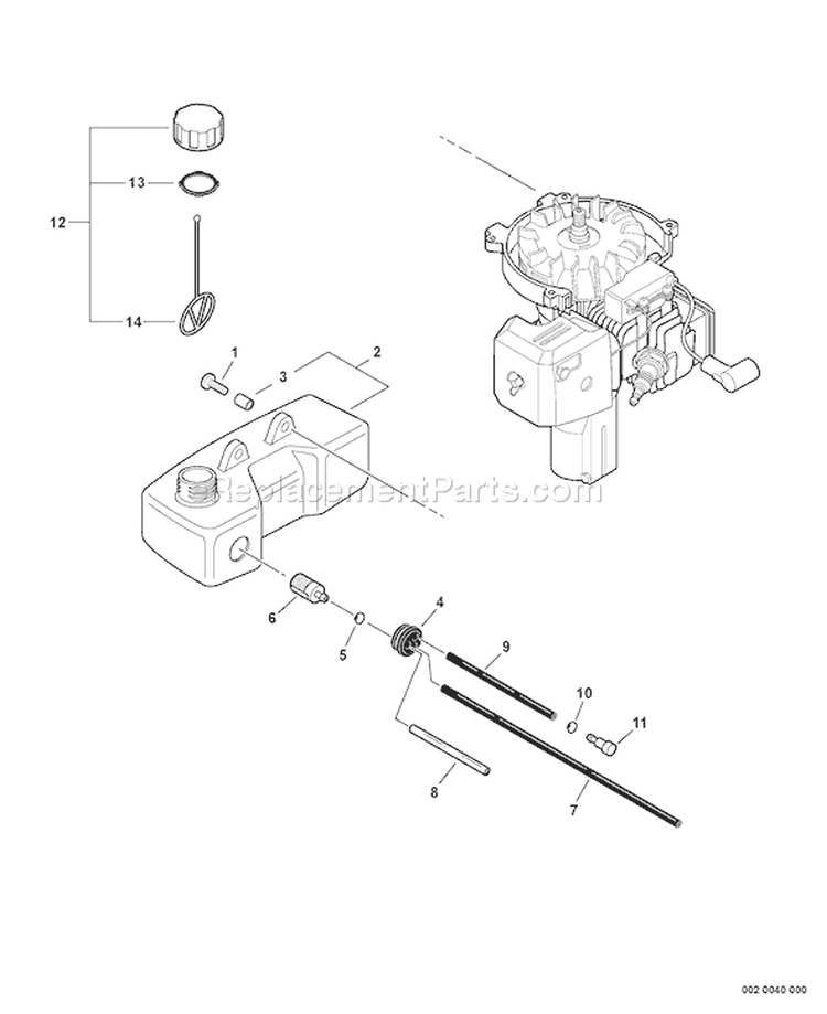 Page F Diagram and Parts List for SV-5C/2 E14112001001-E141129999999 Echo Engine