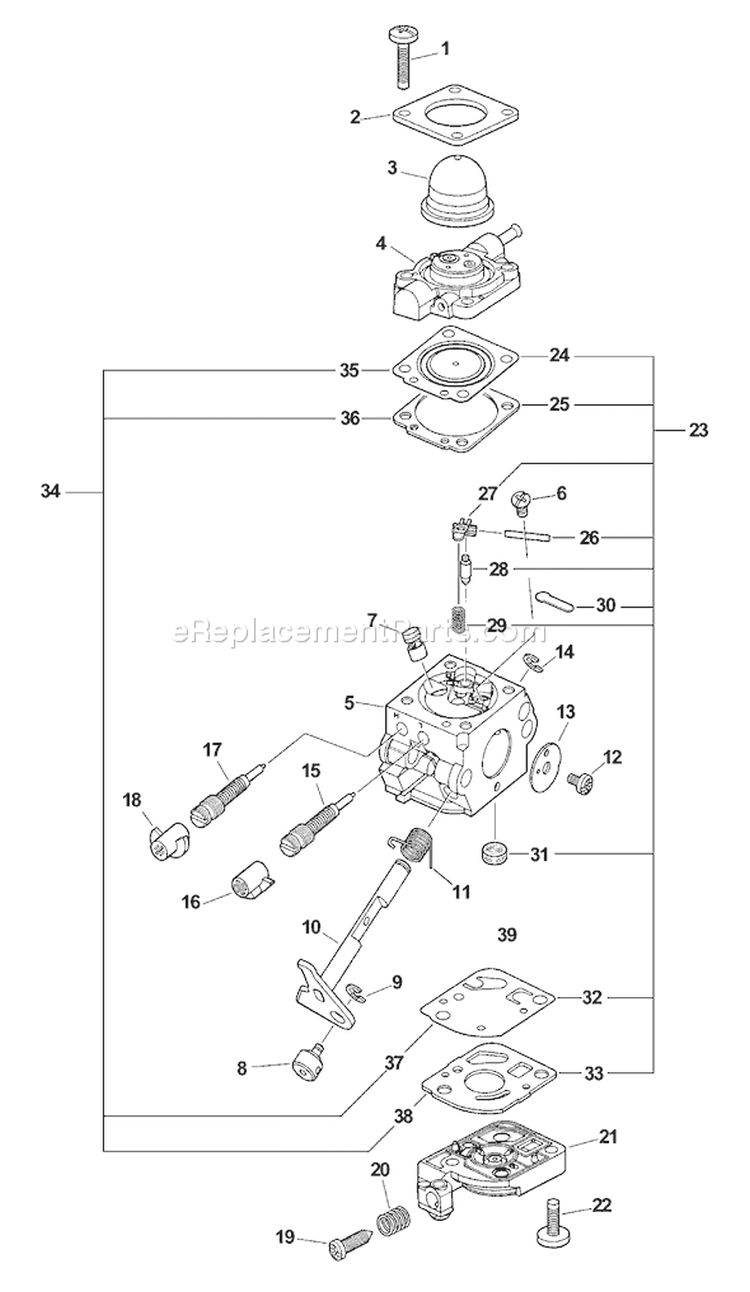 Page A Diagram and Parts List for SV-6/1 36001001-36999999 Echo Engine