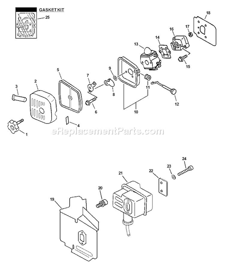 Page C Diagram and Parts List for SV-6/1 36001001-36999999 Echo Engine