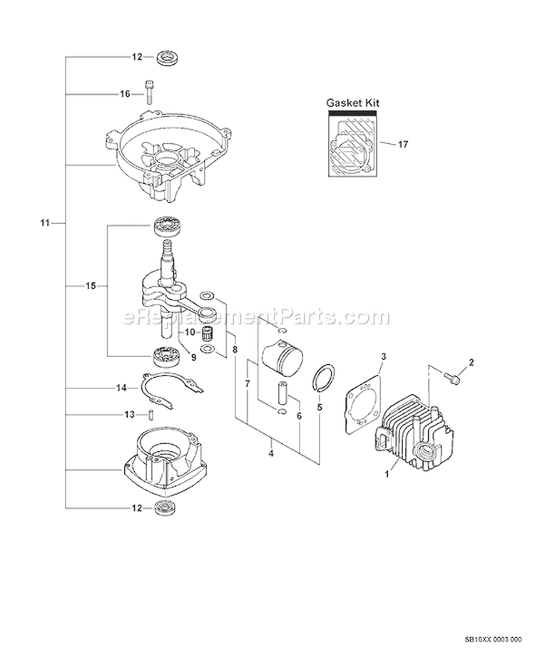 Page C Diagram and Parts List for SV-6/2 36001001-36999999 Echo Engine