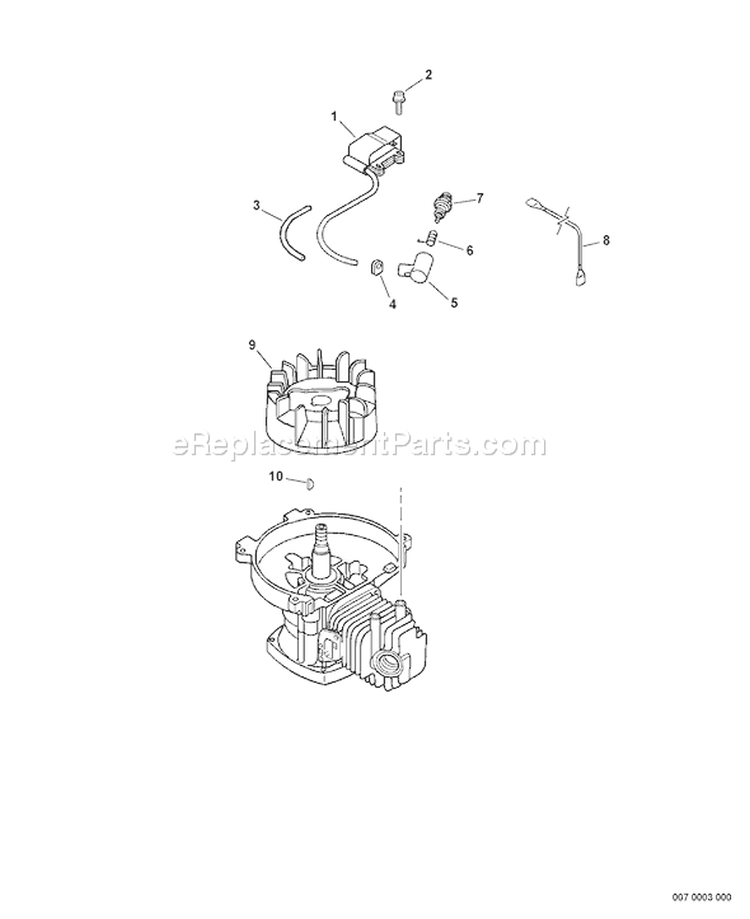 Page G Diagram and Parts List for SV-6/2 36001001-36999999 Echo Engine