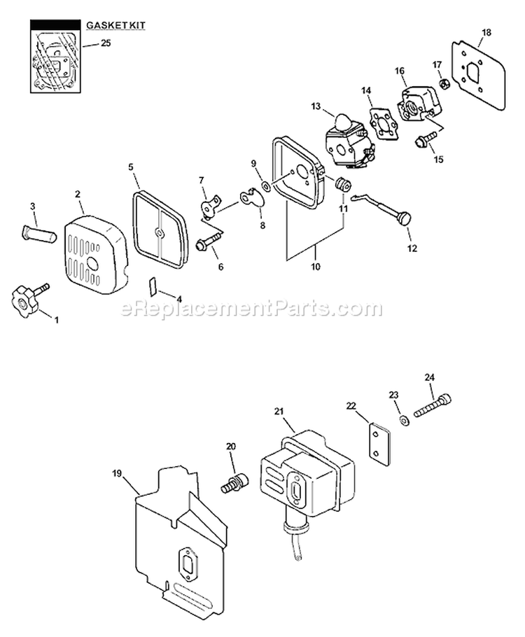 Page C Diagram and Parts List for SV-6 35001001-35999999 Echo Engine