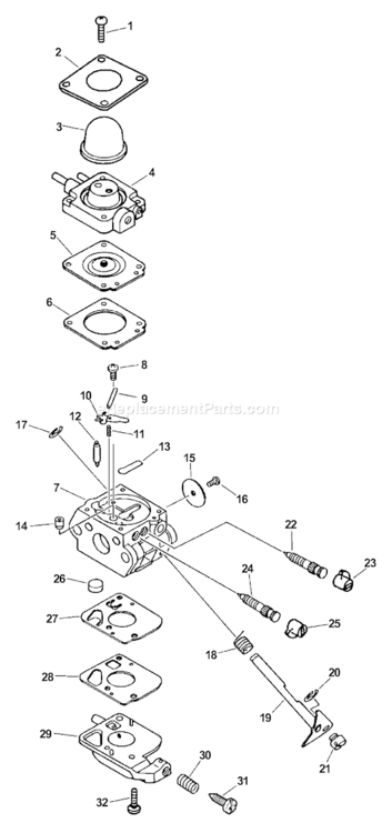 Page A Diagram and Parts List for TC-2100 Type 1E -023313-999999, Canada - 018677-999999 Echo Tiller