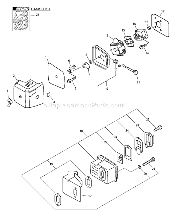Page D Diagram and Parts List for TC-2100 Type 1E -023313-999999, Canada - 018677-999999 Echo Tiller