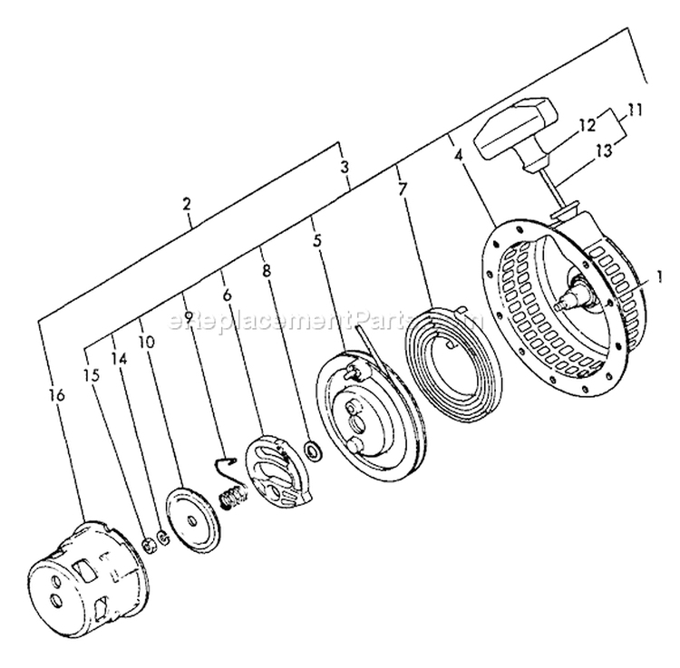 Page R Diagram and Parts List for TP-2000  Echo Water Pump