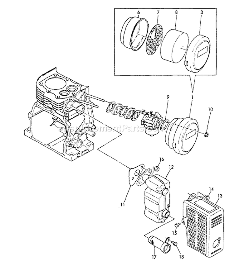 Page M Diagram and Parts List for TP-3000  Echo Water Pump