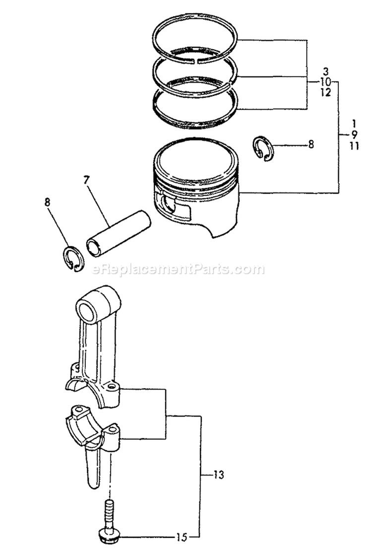 Page P Diagram and Parts List for TP-3000  Echo Water Pump