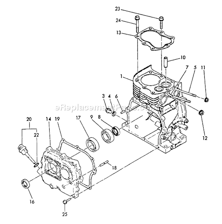 Page E Diagram and Parts List for TP-3000  Echo Water Pump