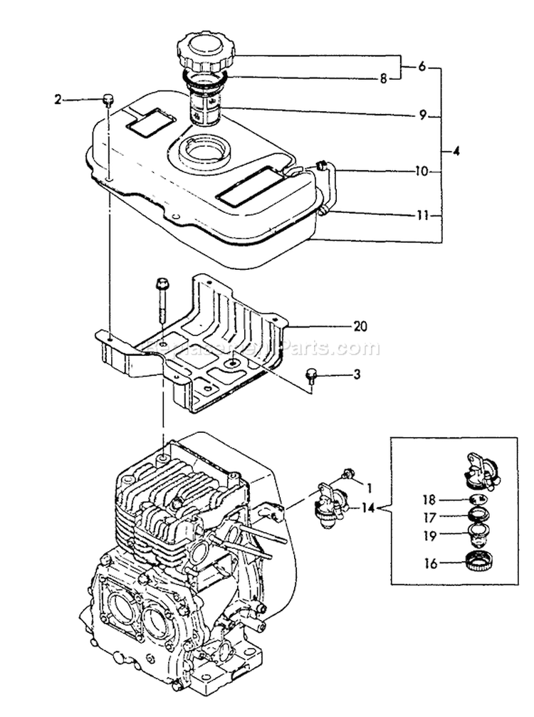 Page I Diagram and Parts List for TP-3000  Echo Water Pump