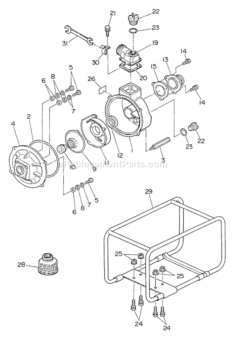 Page A Diagram and Parts List for TP-3001 After S/N 2297982 Echo Water Pump