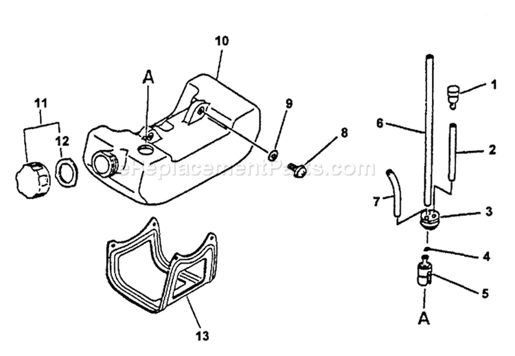Page C Diagram and Parts List for TT-21 After S/N 004001 Echo Trimmer