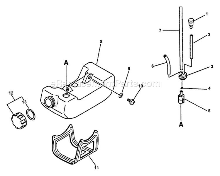 Page C Diagram and Parts List for TT-24A Type 1E - After S/N 001001 Echo Trimmer