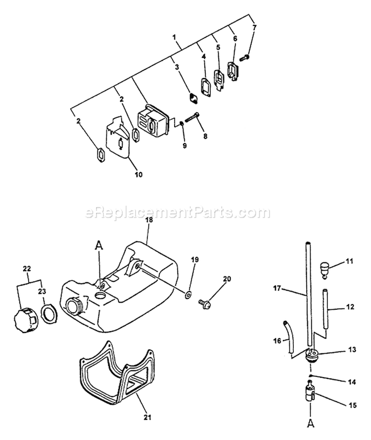 Page C Diagram and Parts List for TT-24 After S/N 001001 Echo Trimmer