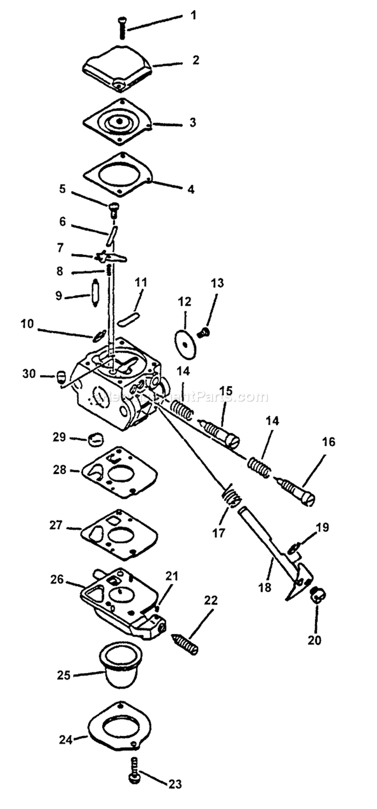 Page A Diagram and Parts List for WP-1000 Type 1 -010406-999999 Echo Water Pump