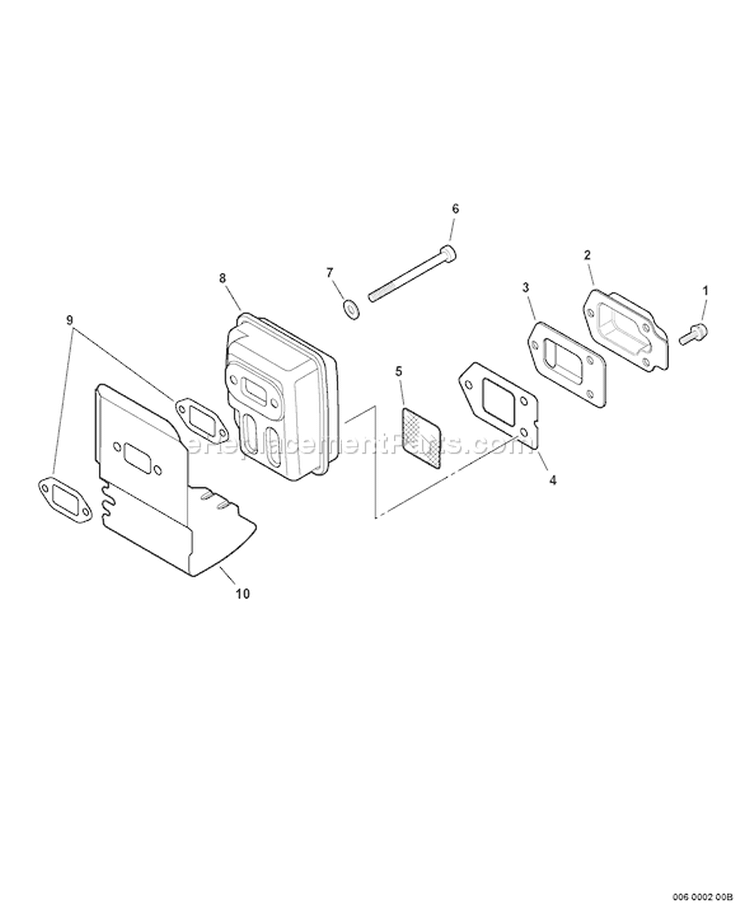 Page D Diagram and Parts List for WP-1000 Type 1 -010406-999999 Echo Water Pump