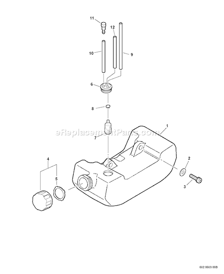 Page E Diagram and Parts List for WP-1000 Type 1 -010406-999999 Echo Water Pump