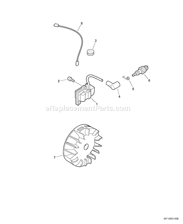 Page G Diagram and Parts List for WP-1000 Type 1 -010406-999999 Echo Water Pump