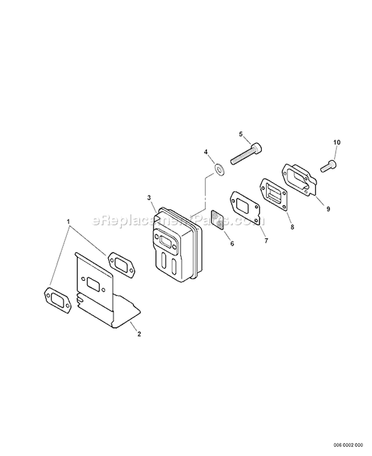 Page D Diagram and Parts List for WP-1000 Type 1E -501001-503211 Echo Water Pump
