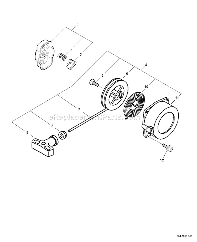 Page P Diagram and Parts List for PPF-210 07001001-07999999 Echo Pole Saw
