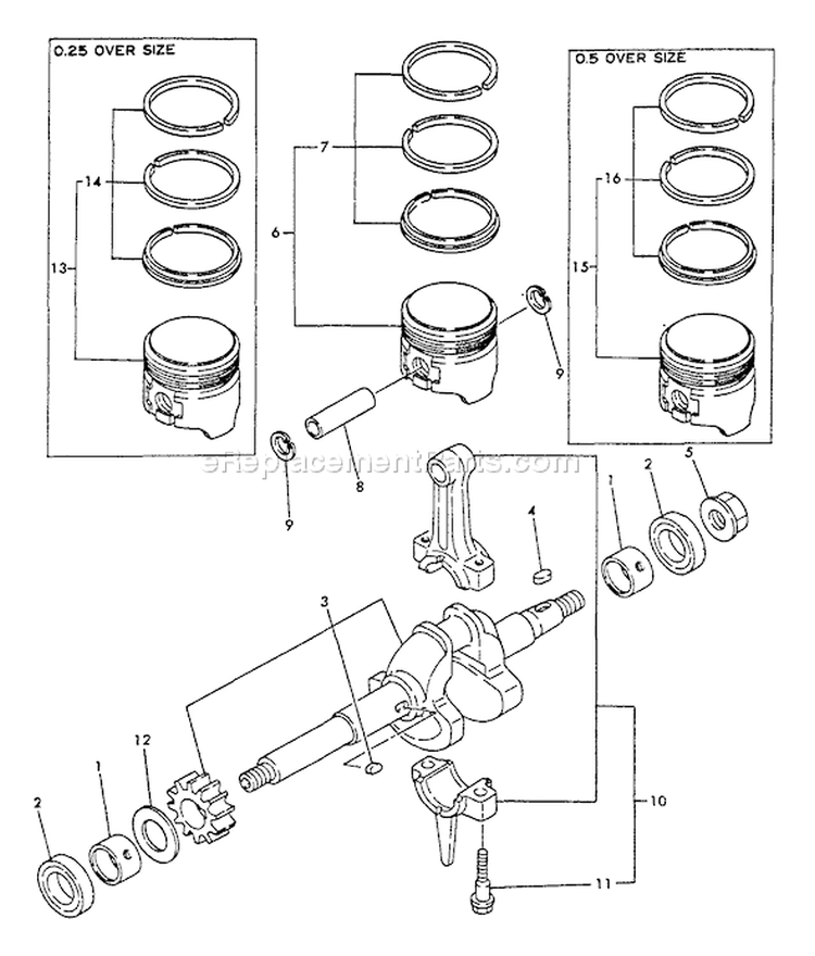 Page A Diagram and Parts List for WP-1500 After S/N 02432 Echo Water Pump