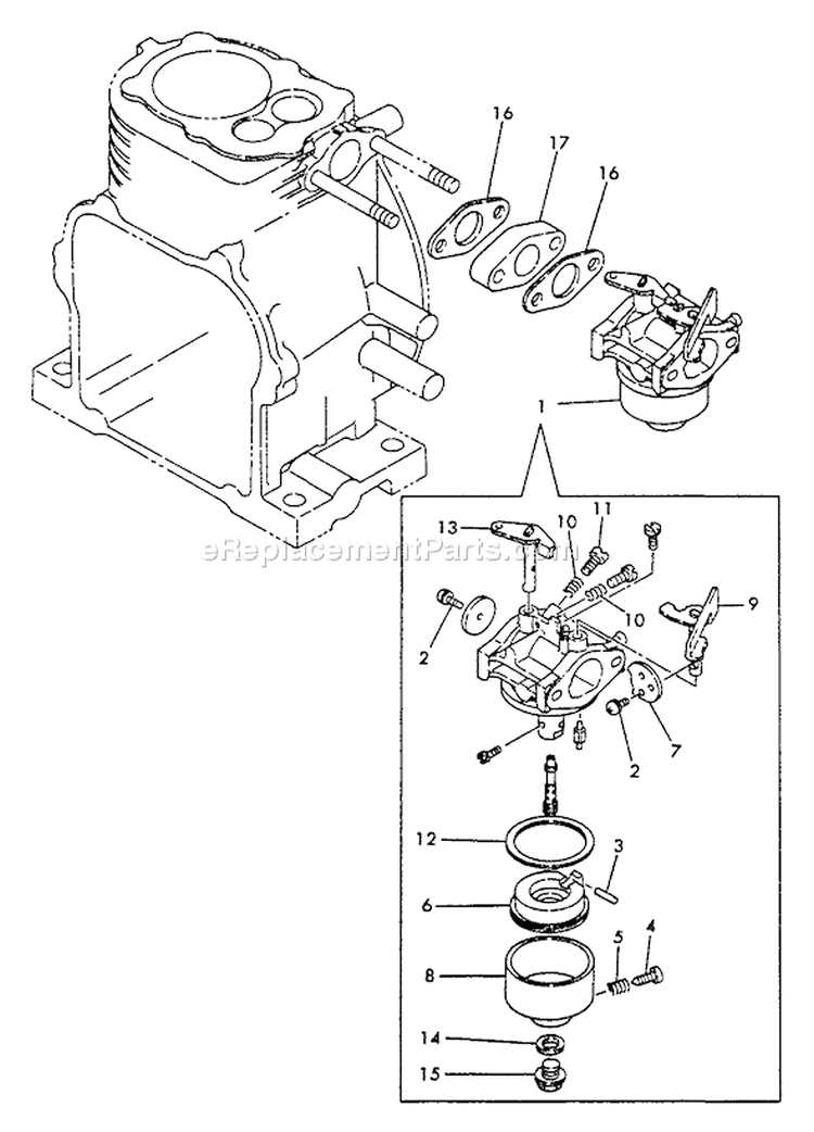 Page C Diagram and Parts List for WP-1500 After S/N 02432 Echo Water Pump