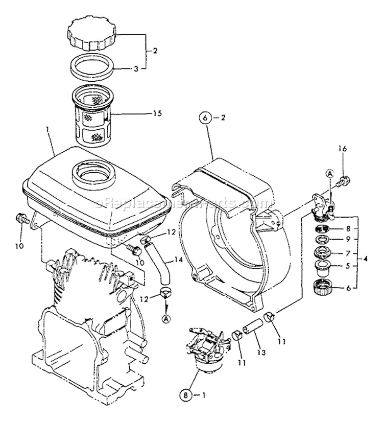 Page F Diagram and Parts List for WP-1500 After S/N 02432 Echo Water Pump