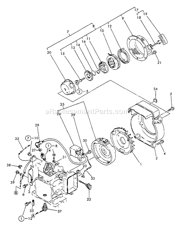 Page H Diagram and Parts List for WP-1500 After S/N 02432 Echo Water Pump