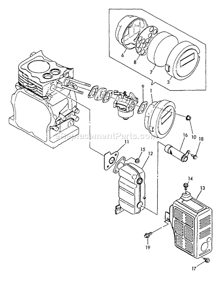 Page M Diagram and Parts List for WP-2000 After S/N A1010 Echo Water Pump