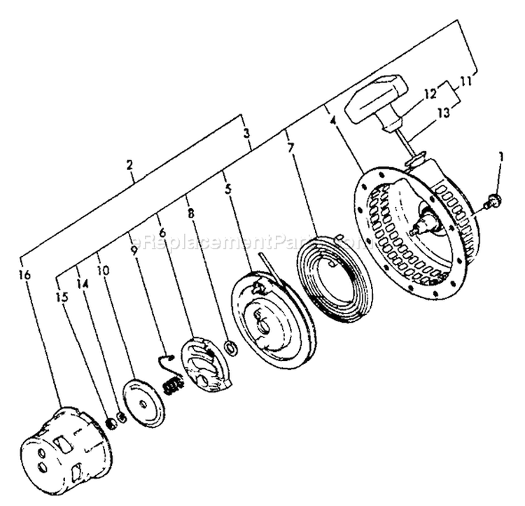 Page R Diagram and Parts List for WP-2000 After S/N A1010 Echo Water Pump